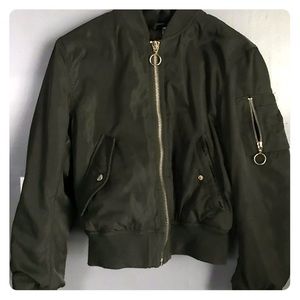 Small Dark green bomber jacket, barely worn